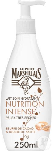 LE PETIT MARSEILLAIT  LAIT SOIN HYDRATANT NUTRITION INTENSE BEURRE DE CACAO &BEURRE DE KARITE
