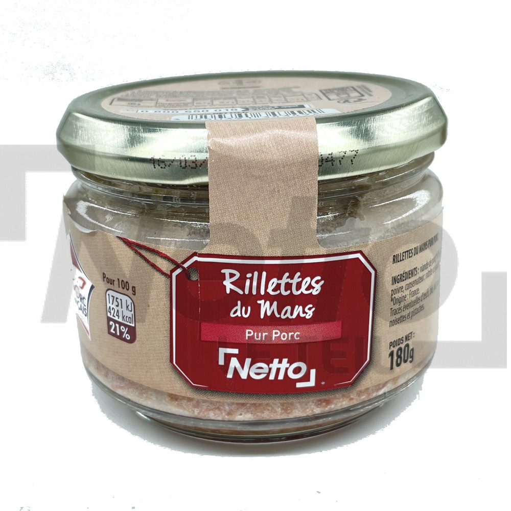 RILLETTES PUR PORC NETTO 75G