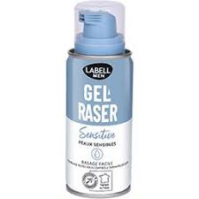 GEL A RASER LABELL MEN SENSITIVE PEAUX SENSIBLE 75ML
