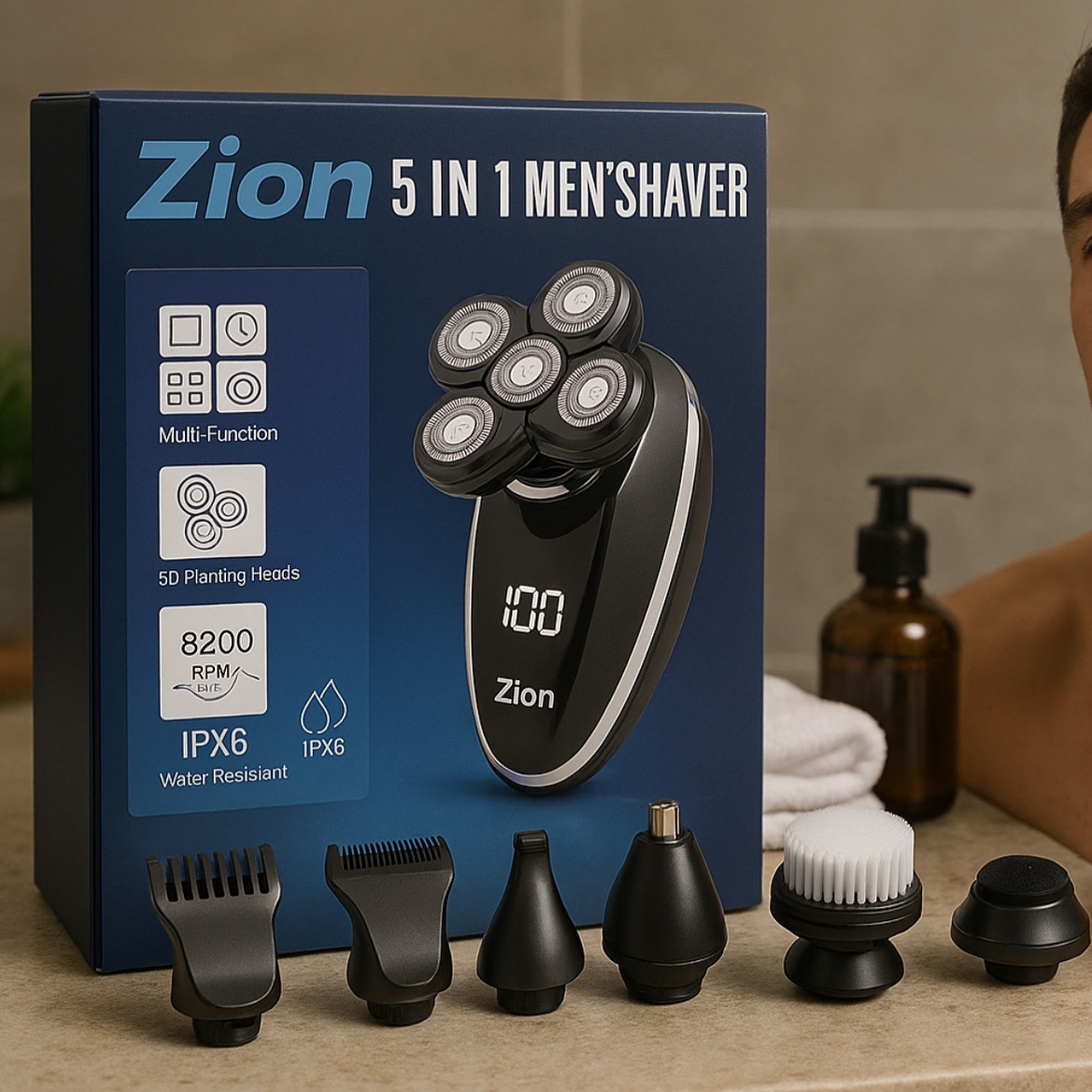 ZION 5 IN 1 MEN'S SHAVER