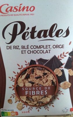 PETALES DE RIZ, BLE COMPLET ET ORGE NATURE 500G-CASINO