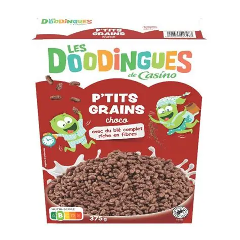 LES DOODINGUES DE CASINO PTITS GRAINS CHOCO 375G