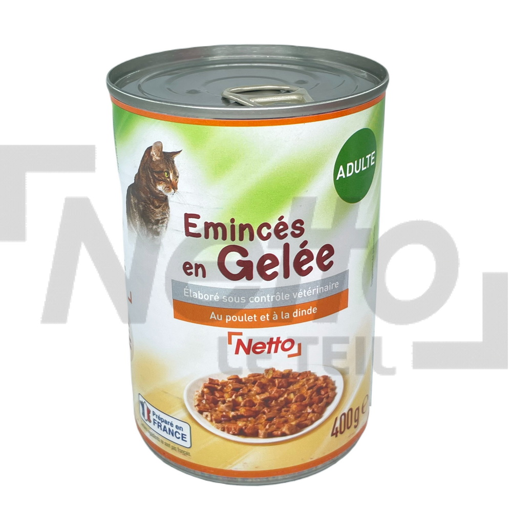 NETTO EMINCES EN GELEE AU POULET ADULTE 400G