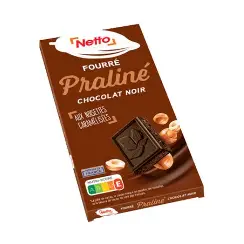 NETTO FOURRE PRALINE CHOCOLAT NOIR 150G