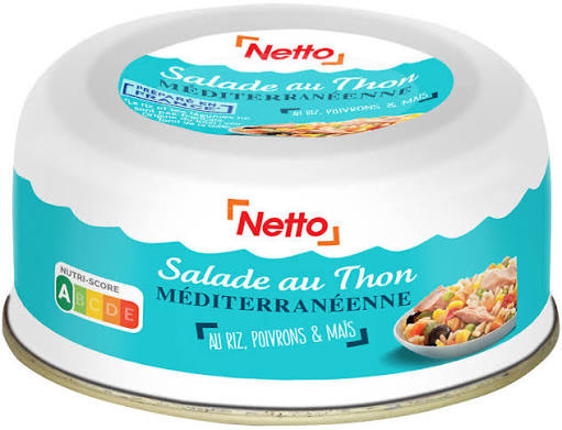 NETTO SALADE AU THON MEDITERANEENNE 250G