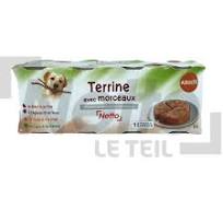 NETTO  TERRINE AVEC MORCEAUX ADULTE X 4