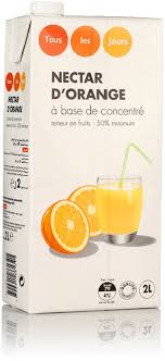 TLJ NECTAR D'ORANGE A BASE DE CONCENTRE 2L