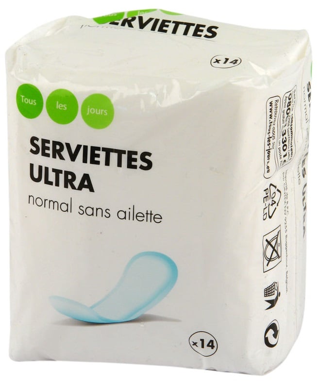 TLJ SERVIETTES ULTRA NORMAL SANS AILETTES