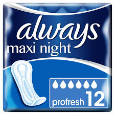 ALWAYS MAXI NIGHT 12 SERVIETTES