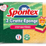 SPONTEX 2 GRATTE-EPONGE STOP BACTERIES