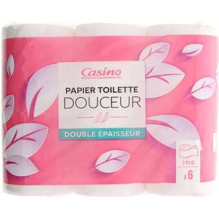 PAPIER TOILETTE CASINO AVENIR 2PLIS X 6