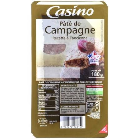 PATE DE CAMPAGNE 180G/CASINO
