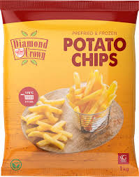 POMME FRITE DIAMOND CROWN PREFRIED FROZEN POTATO CHIPS 1KG