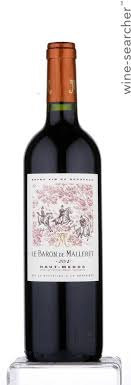 BARON DE MALLERET HAUT MEDOC 2012