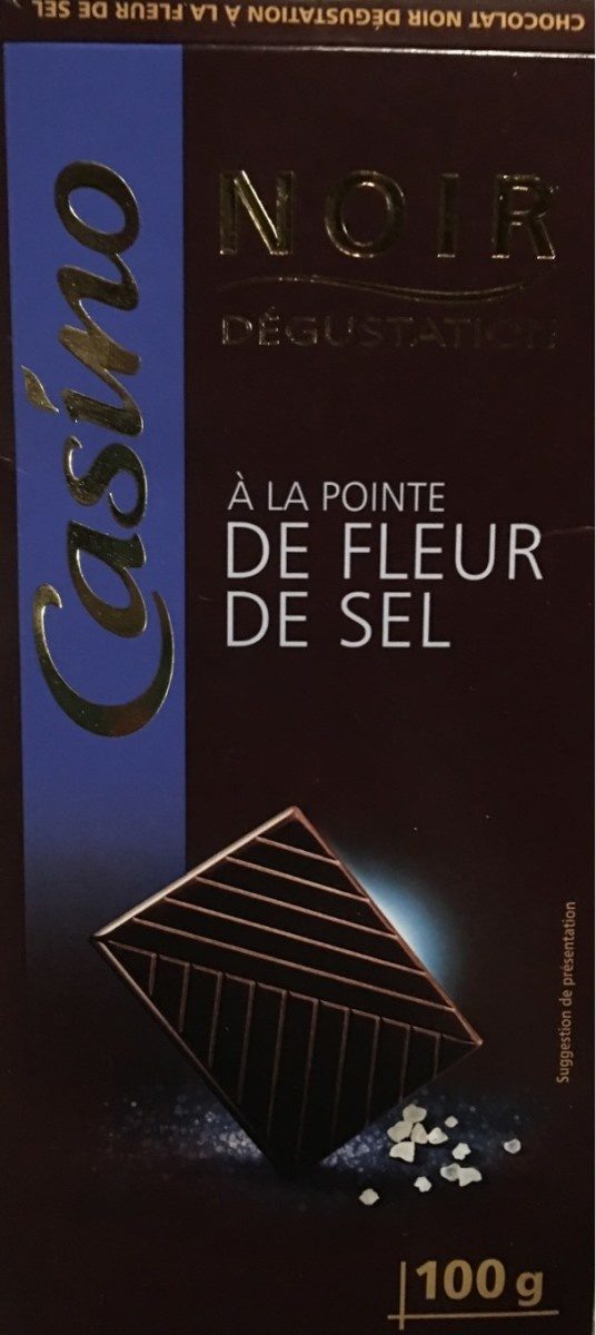 CHOCOLAT NOIR SUPERIEUR A LA FLEUR DE SEL 100G CASINO