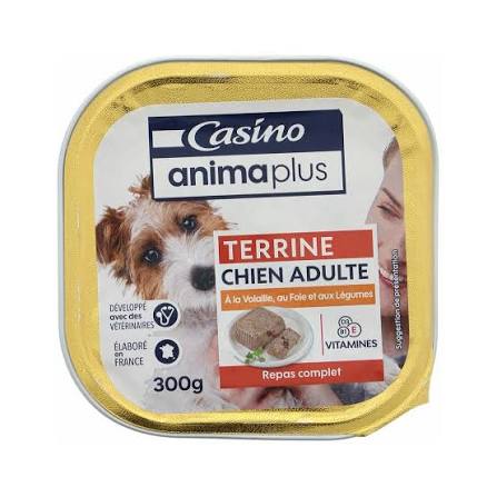 ANIMALPLUS TERRINE CHIEN ADULTE CASINO 300G