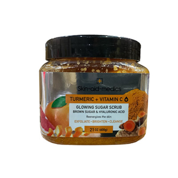 SKIN AID MEDICS TURMERIC VITAMIN C GLOWING SUGAR SCRUB 21OZ