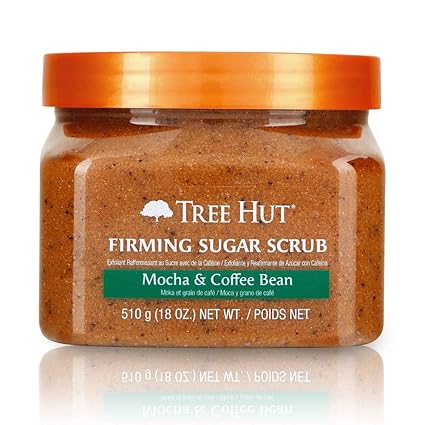 TREE HUT MOCHA AND COFFEE BEAN FIRMING SUGAR SCRUB 18OZ