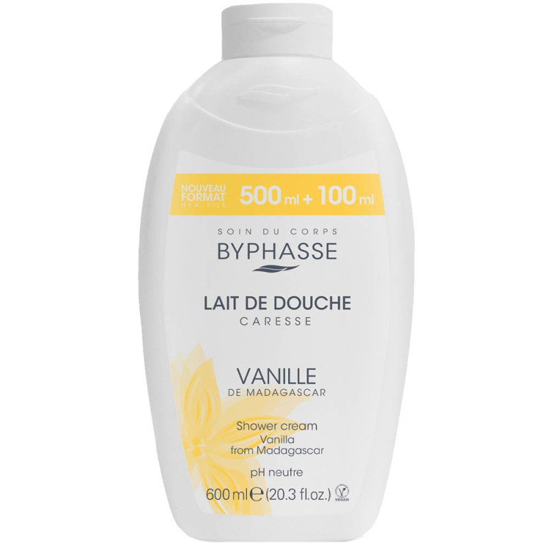 BYPHASSE LAIT DE DOUCHE VANILLE DE MADAGASCAR 600ML