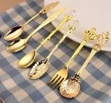 CUILLERE DORE A CAFE TABLE WARE 6PCS