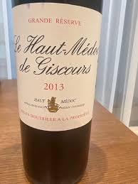LE HAUT-MEDOC DE GISCOURS 2013