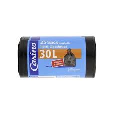 CASINO 25 SACS POUBELLE 30 LITRES