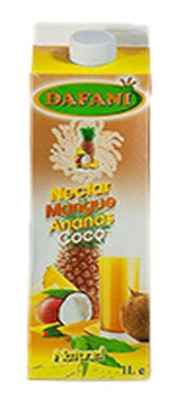 DAFANI NECTAR MANGUE ANANAS COCO NATUREL 1L