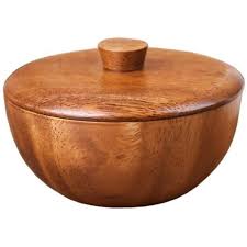 ASSIETTE EN BOIS AVEC COUVERCLE GRANDE BOITE