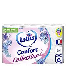 PAPIER TOILETTE LOTUS CONFORT COLLLECTION 6 ROULAUX