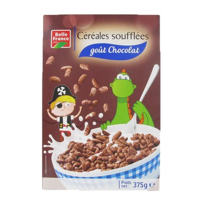 CEREALES SOUFFLEES CHOCOLAT BF 375G