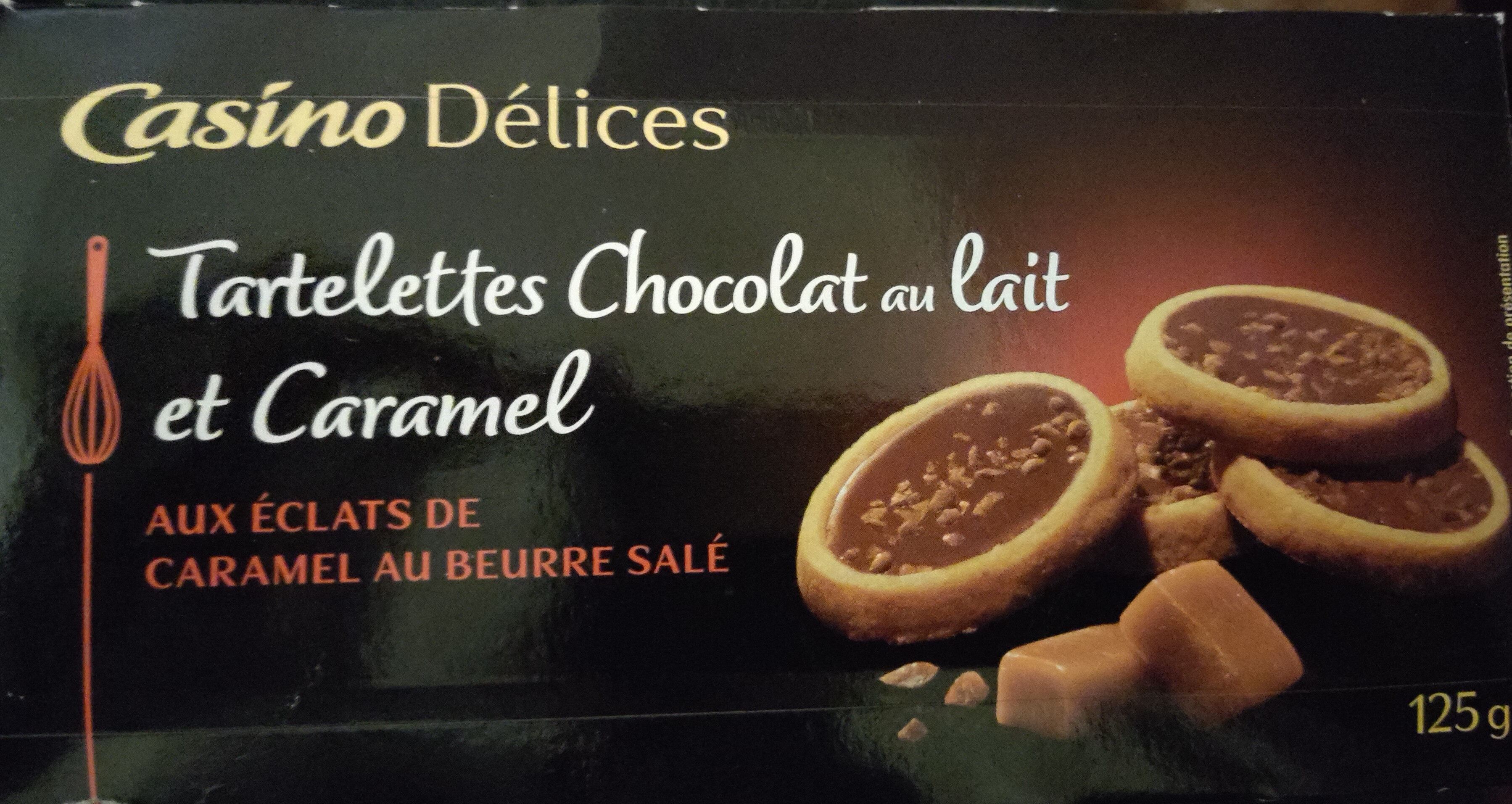 CASINO DELICES TARTELETTES CHOCOLAT AU LAIT ET CARAMEL 125G