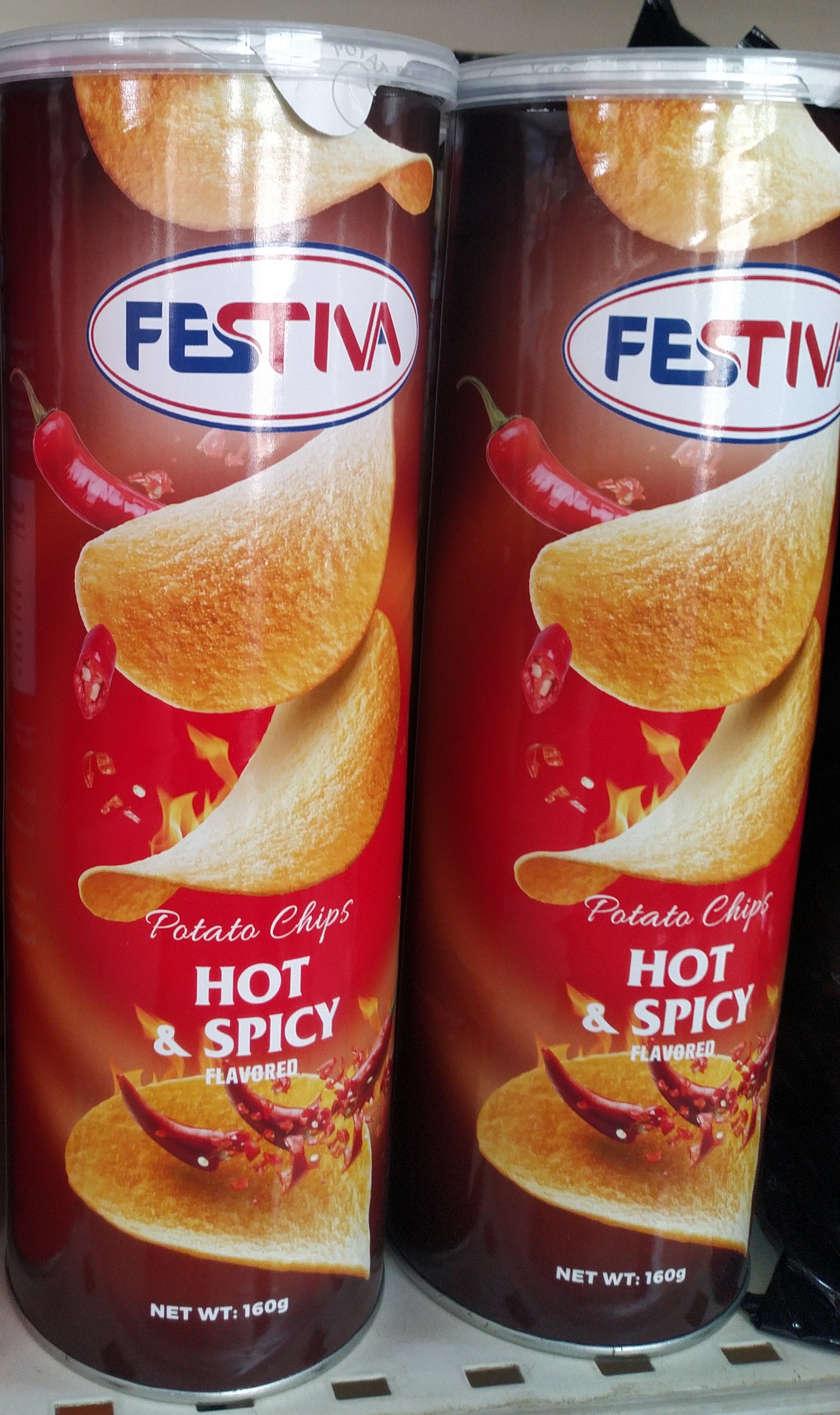 POTATO CHIPS HOT SPICY FESTIVA 160G